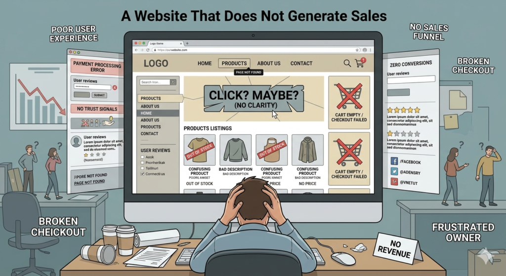 Sitio web no genera ventas